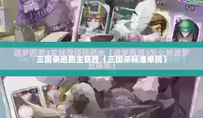三国杀逃跑主获胜（三国杀标准单挑）