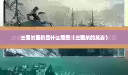 三国杀里桃是什么意思（三国杀的英姿）