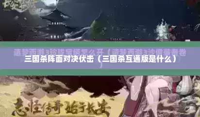 三国杀阵面对决伏击（三国杀互通版是什么）