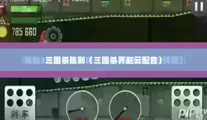 三国杀陈到（三国杀界赵云配音）