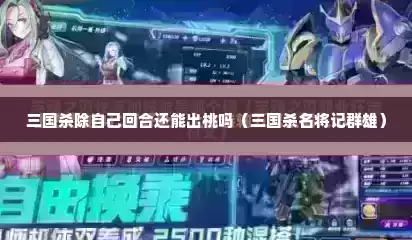 三国杀除自己回合还能出桃吗（三国杀名将记群雄）