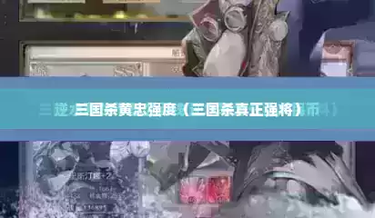 三国杀黄忠强度（三国杀真正强将）