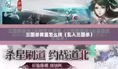 三国杀黄盖怎么样（乱入三国杀）