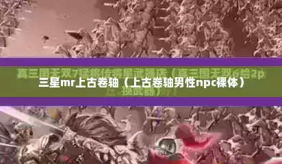 三星mr上古卷轴（上古卷轴男性npc裸体）