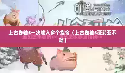 上古卷轴5一次输入多个指令（上古卷轴5薇莉亚不动）