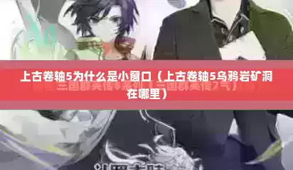 上古卷轴5为什么是小窗口（上古卷轴5乌鸦岩矿洞在哪里）