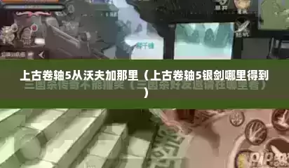 上古卷轴5从沃夫加那里（上古卷轴5银剑哪里得到）