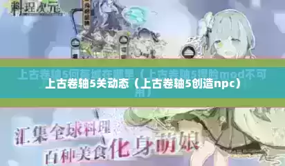 上古卷轴5关动态（上古卷轴5创造npc）