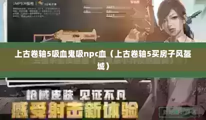 上古卷轴5吸血鬼吸npc血（上古卷轴5买房子风盔城）
