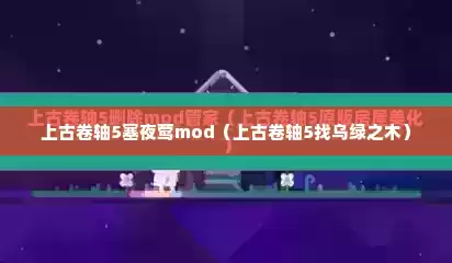 上古卷轴5塞夜莺mod（上古卷轴5找乌绿之木）