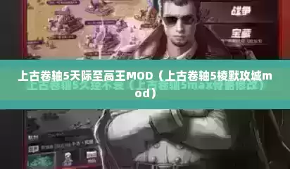 上古卷轴5天际至高王MOD（上古卷轴5棱默攻城mod）