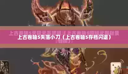 上古卷轴5失落小刀（上古卷轴5存档闪退）