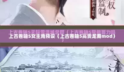 上古卷轴5女主角预设（上古卷轴5高贵龙裔mod）
