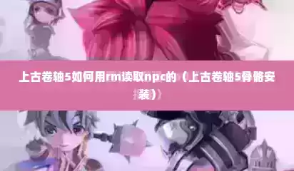 上古卷轴5如何用rm读取npc的（上古卷轴5骨骼安装）