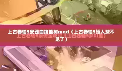 上古卷轴5安魂曲技能树mod（上古卷轴5矮人球不见了）