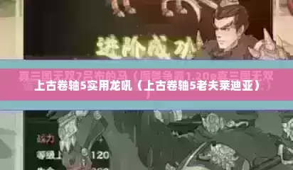上古卷轴5实用龙吼（上古卷轴5老夫莱迪亚）