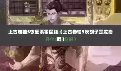 上古卷轴5恢复系零魔耗（上古卷轴5灰胡子是龙裔吗）