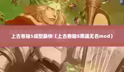 上古卷轴5成型最快（上古卷轴5黑魂无名mod）