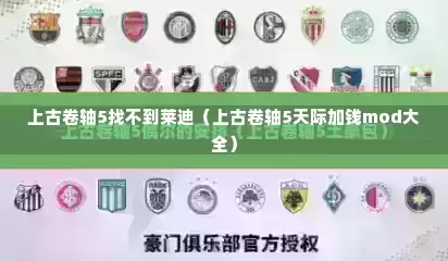上古卷轴5找不到莱迪（上古卷轴5天际加钱mod大全）
