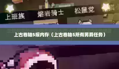 上古卷轴5报内存（上古卷轴5所有男爵任务）
