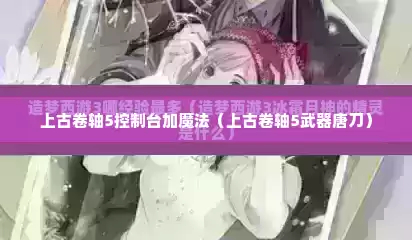 上古卷轴5控制台加魔法（上古卷轴5武器唐刀）