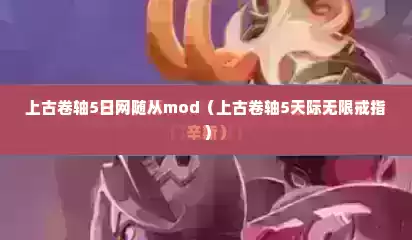 上古卷轴5日网随从mod（上古卷轴5天际无限戒指）