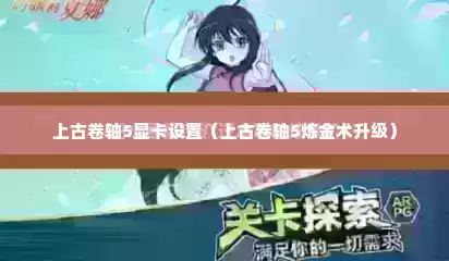 上古卷轴5显卡设置（上古卷轴5炼金术升级）