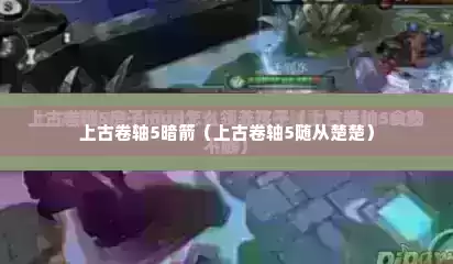 上古卷轴5暗箭（上古卷轴5随从楚楚）