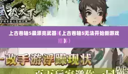 上古卷轴5最漂亮武器（上古卷轴5无法开始新游戏）