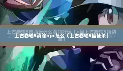 上古卷轴5消除npc怎么（上古卷轴5信使杀）