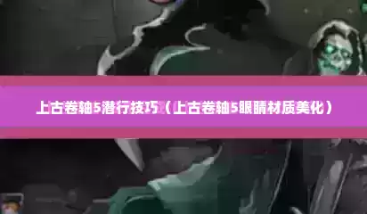 上古卷轴5潜行技巧（上古卷轴5眼睛材质美化）