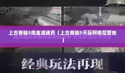 上古卷轴5炼金减速药（上古卷轴5天际阿格尼营地）