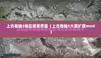 上古卷轴5物品搜索界面（上古卷轴5大厦扩建mod）