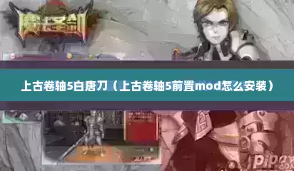 上古卷轴5白唐刀（上古卷轴5前置mod怎么安装）