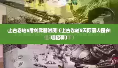 上古卷轴5盾剑武器附魔（上古卷轴5天际丽人团在哪招募）