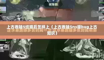 上古卷轴5结婚后怎样上（上古卷轴5ns版bug上古知识）