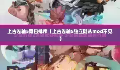 上古卷轴5背包排序（上古卷轴5独立随从mod不见）