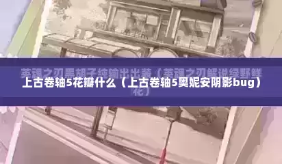 上古卷轴5花瓣什么（上古卷轴5奥妮安阴影bug）