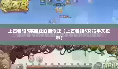 上古卷轴5莱迪亚面部修正（上古卷轴5女猎手艾拉重）