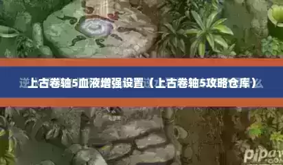 上古卷轴5血液增强设置（上古卷轴5攻略仓库）