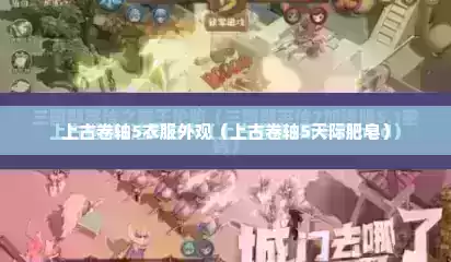 上古卷轴5衣服外观（上古卷轴5天际肥皂）