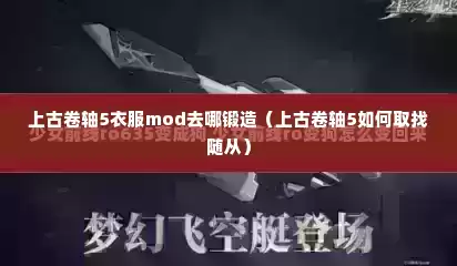 上古卷轴5衣服mod去哪锻造（上古卷轴5如何取找随从）