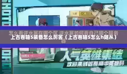 上古卷轴5装备怎么厉害（上古卷轴5怎么h随从）
