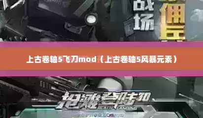 上古卷轴5飞刀mod（上古卷轴5风暴元素）
