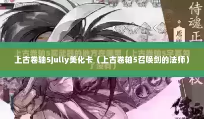 上古卷轴5jully美化卡（上古卷轴5召唤剑的法师）