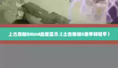 上古卷轴5mod血量显示（上古卷轴5重甲转轻甲）