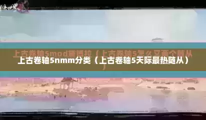 上古卷轴5nmm分类（上古卷轴5天际最热随从）