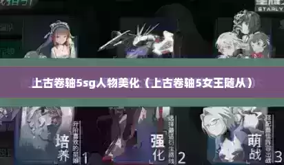 上古卷轴5sg人物美化（上古卷轴5女王随从）
