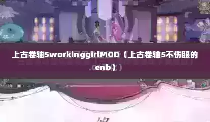 上古卷轴5workinggirlMOD（上古卷轴5不伤眼的enb）