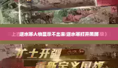 逆水寒人物显示不出来 逆水寒打开黑屏